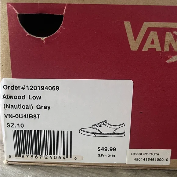 Vans Gray Women's Shoes - Picture 8 of 8